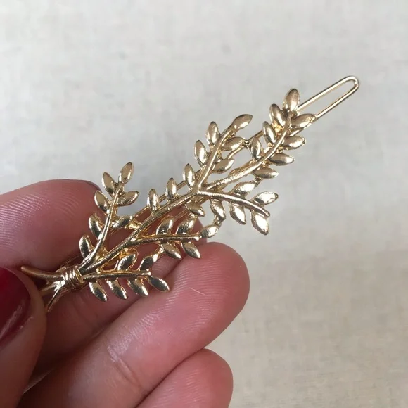 Gold Leaf Hair Barrette NWOT - Picture 7 of 7